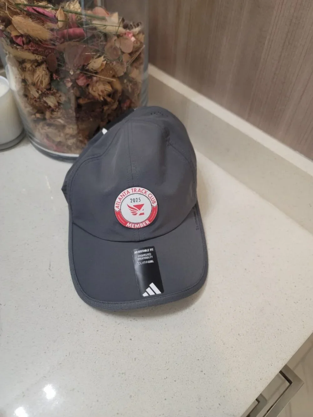 Adidas Atlanta Track Club 2025 Running Hat Cap Gray Aeroready Climacool ATL NWT